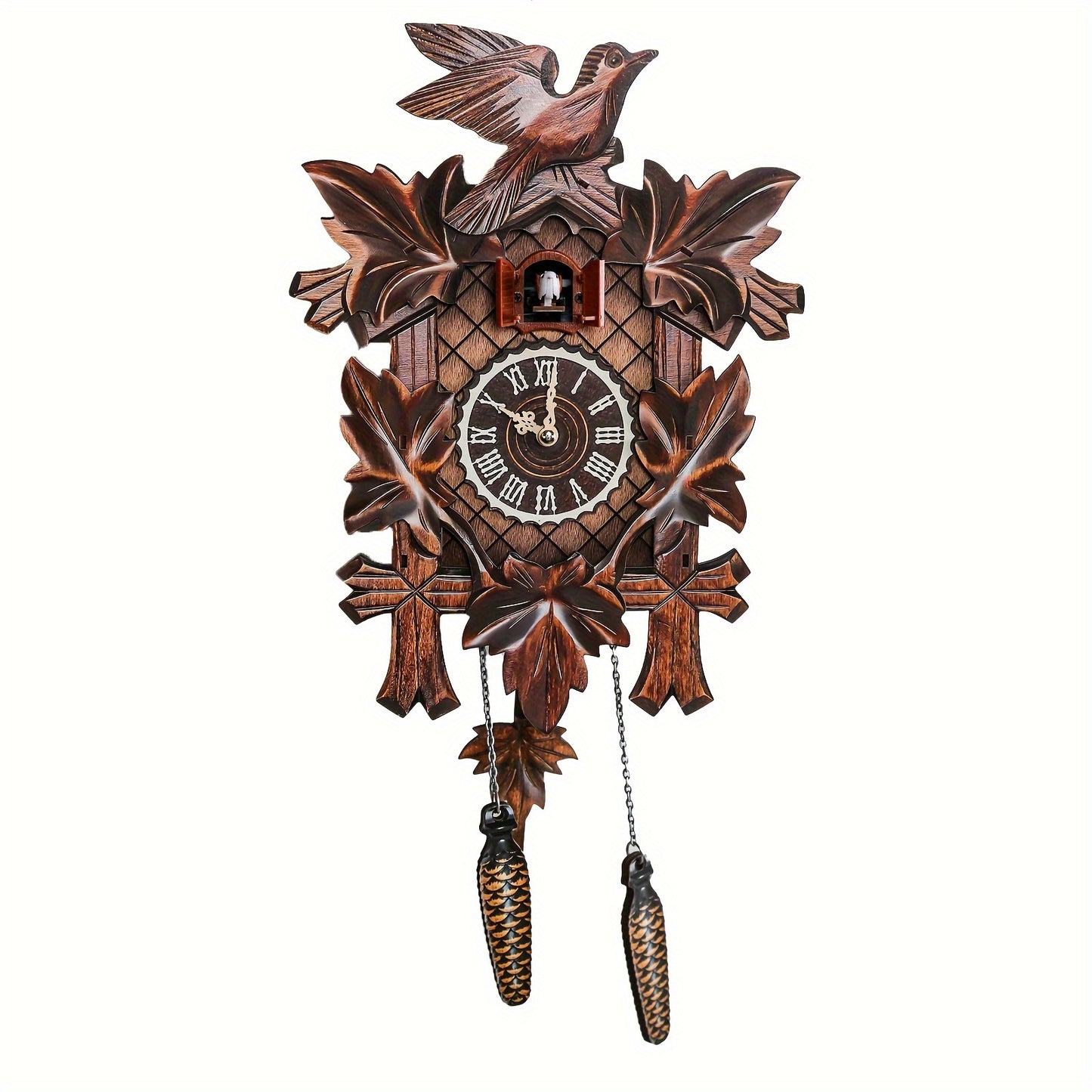European Cuckoo Clock - Fine Carving, Handmade, And Daily Cooing From 7:00 To 21:00