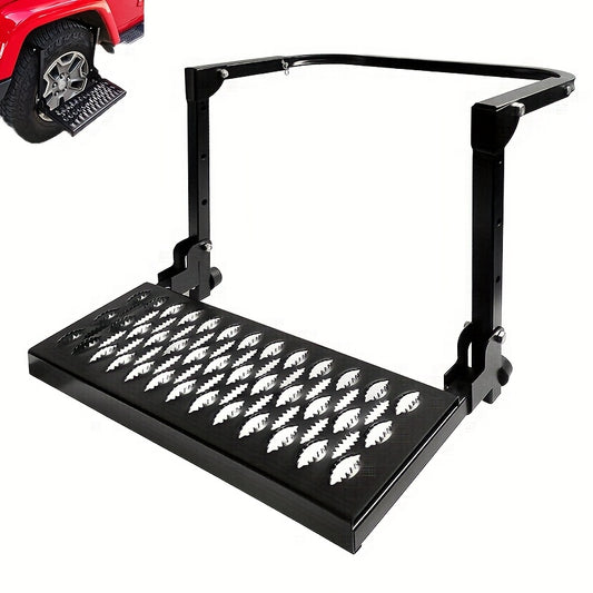 Kairay Folding Tire Step Portable Wheel Step Adjustable Height and Width Non Slip for Truck SUV Pickup Maximum 350 Pounds Suitable for Maximum Tire Width of 14 Inches Truck Accessories for Men Pickup Accessories