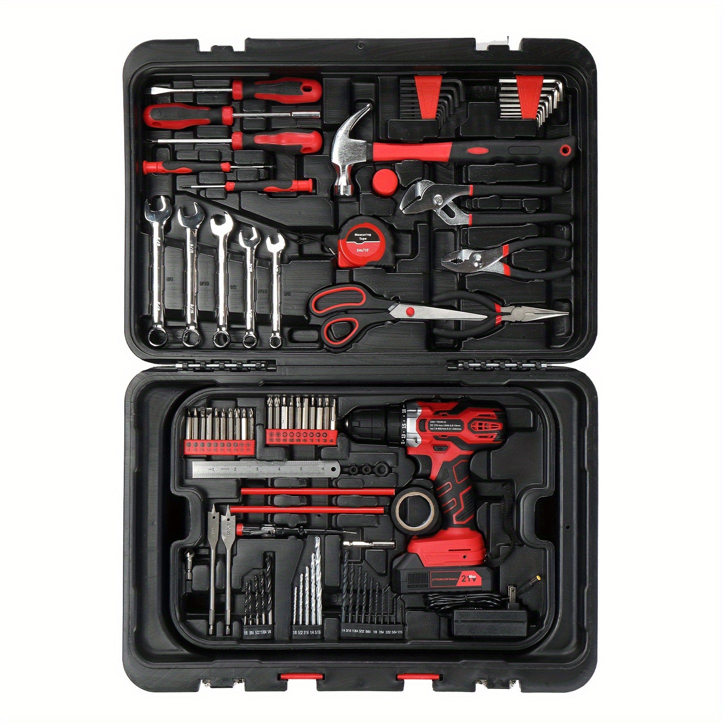 599pcs Home Tool Set Kit, Auto Repair Tool Kit with Rolling Tool Box, Mechanic Tool Sets with Power Drill