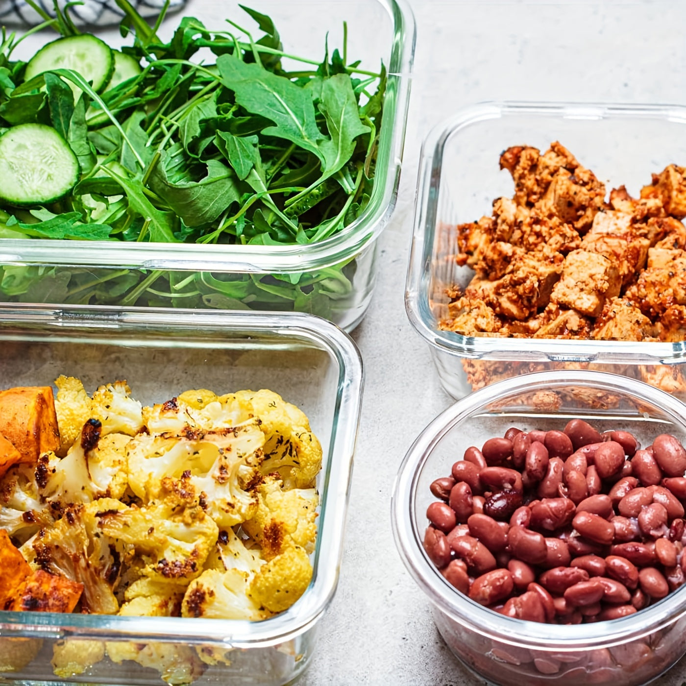 Airtight Glass Meal Prep Containers Set - 15 Pieces Food Storage