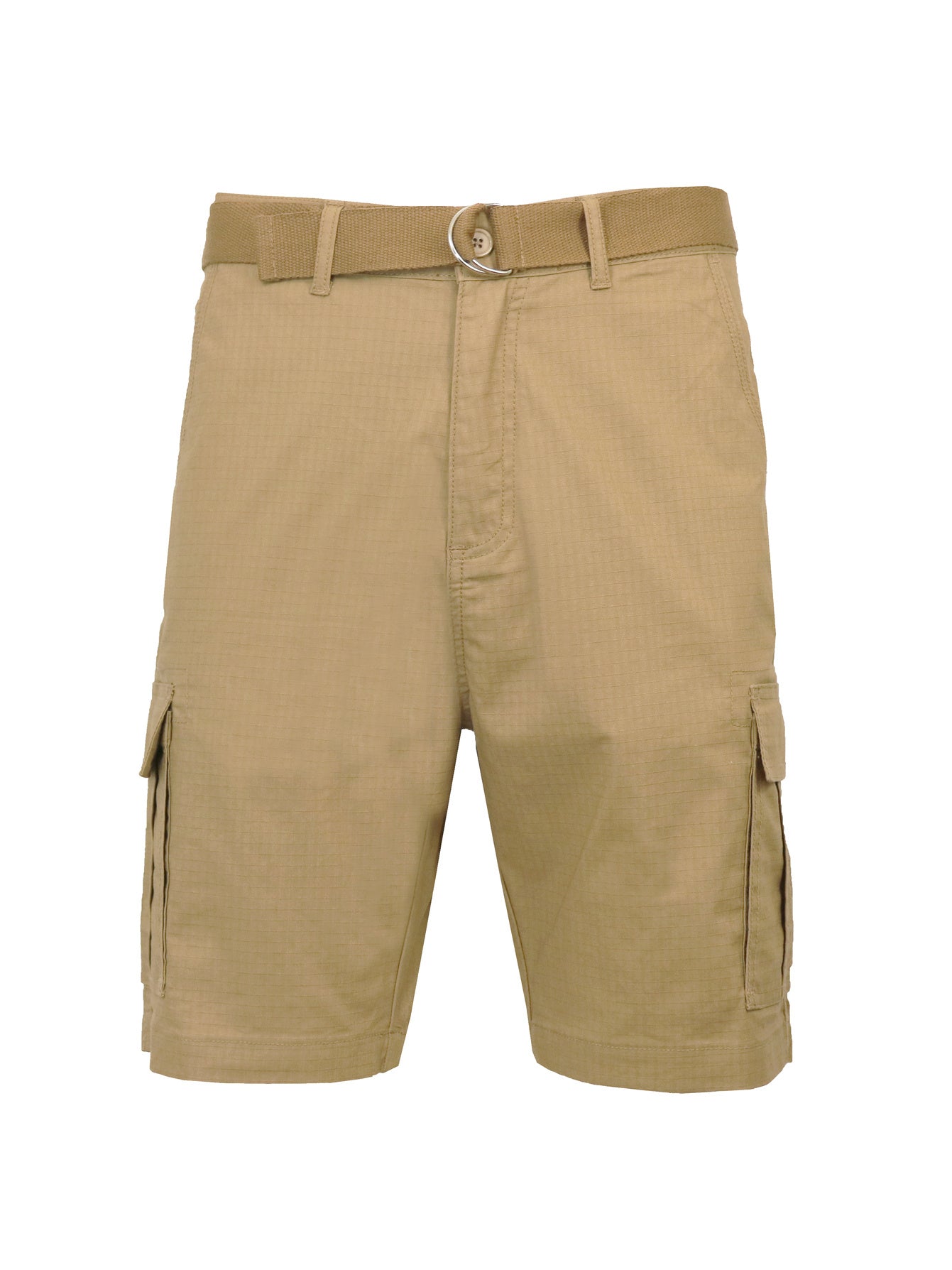 3 Pack Men's Cotton Stretch Ripstop Cargo Shorts With Belt