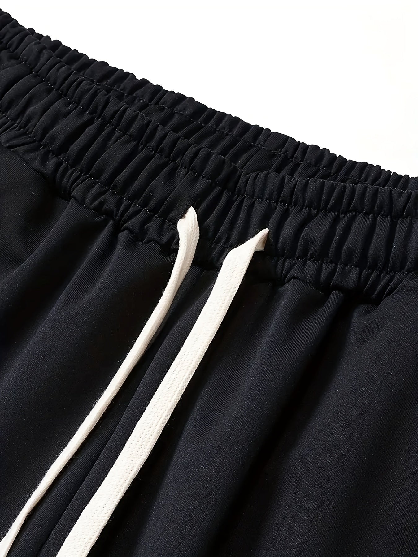 4pcs Set Of Mens Solid Color Regular Fit Cuffed Sweatpants - Soft Slight Stretch Polyester Fabric, Drawstring Waist, Multiple Pockets, Machine Washable - Perfect for Jogging, Outdoors Sports And Casual Wear