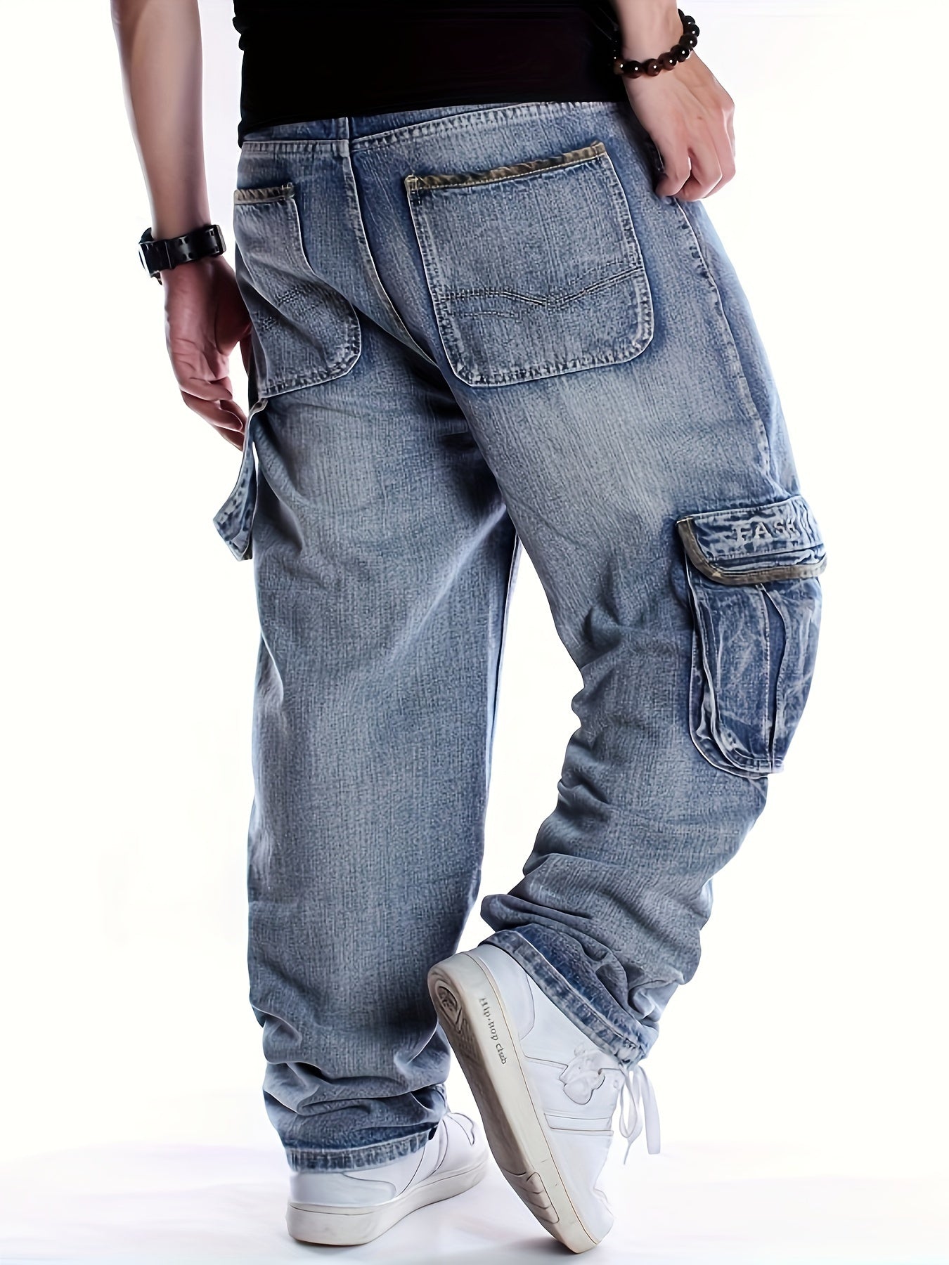 Men's Casual Jeans With American Camouflage Border Pants