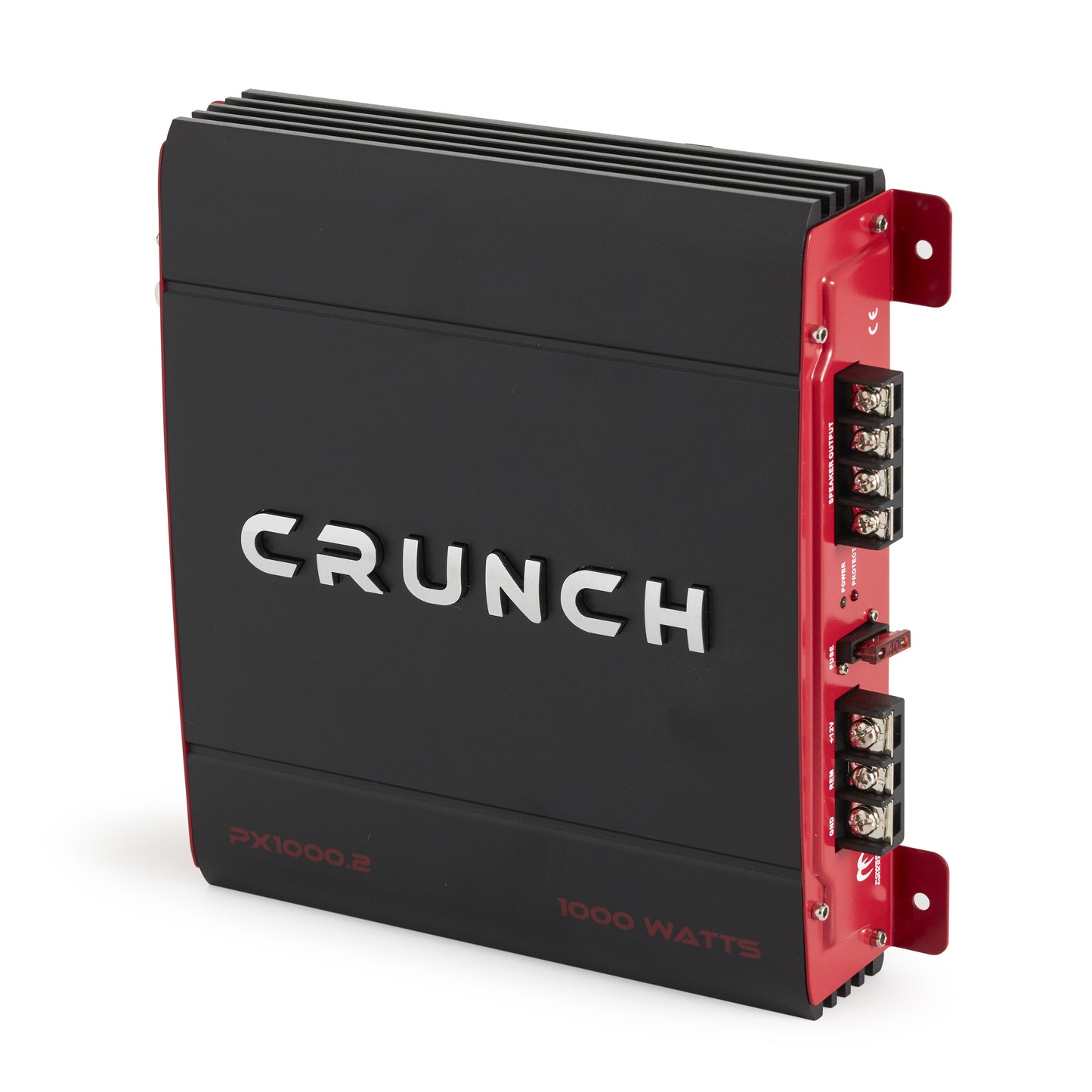 Crunch 2 Channel 1000 Watt Amp Car Audio Stereo Amplifier and MTX 12 Inch 1200 Watt Car Audio Dual Loaded Subwoofer Box Enclosure