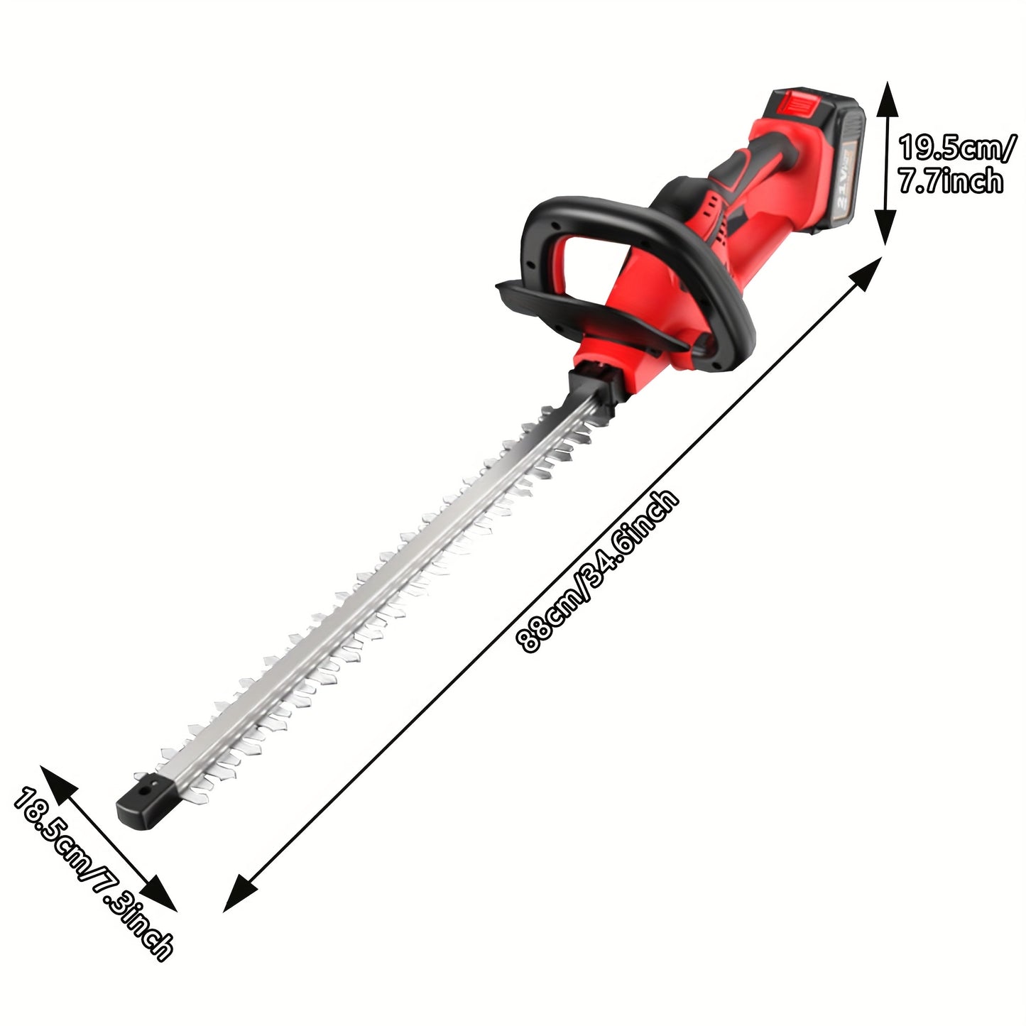 Electric Bush Trimmer 20V Cordless Hedge Trimmer 1400 RPM Lightweight Compact Battery Included