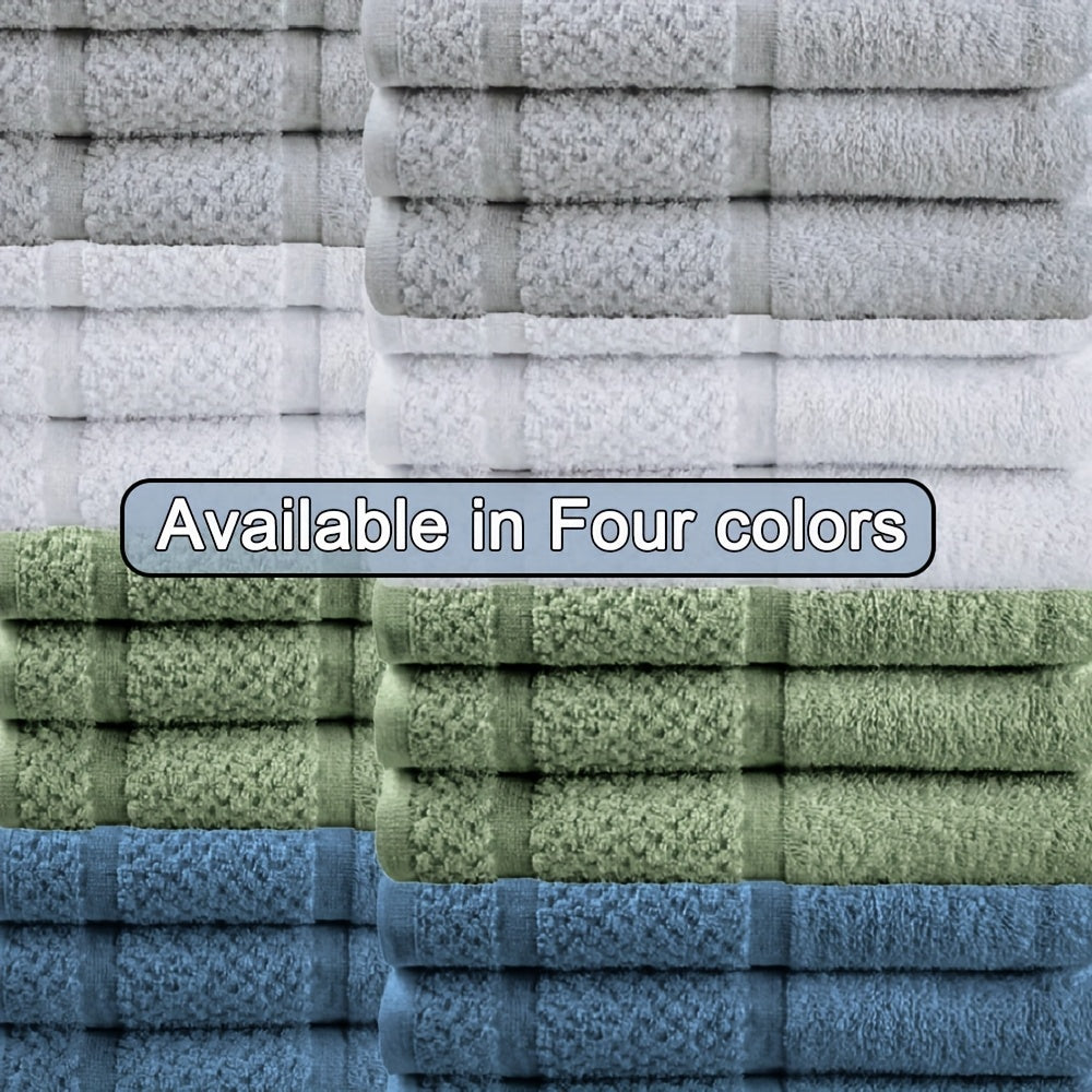 [20pcs Cotton Towel Set] 20pcs Absorbent & Soft Cotton Bath Towel Set | 8pcs Bath Towels, 4pcs Hand Towels, 8pcs Washcloths | Solid Color, Quick-drying, Bathroom Supplies