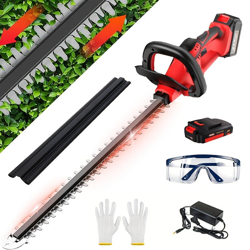 Electric Bush Trimmer 20V Cordless Hedge Trimmer 1400 RPM Lightweight Compact Battery Included
