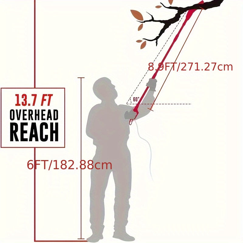 High Power Motor Rechargeable 1 Set Detachable Telescopic Pole Chain Saw for Tree Pruning