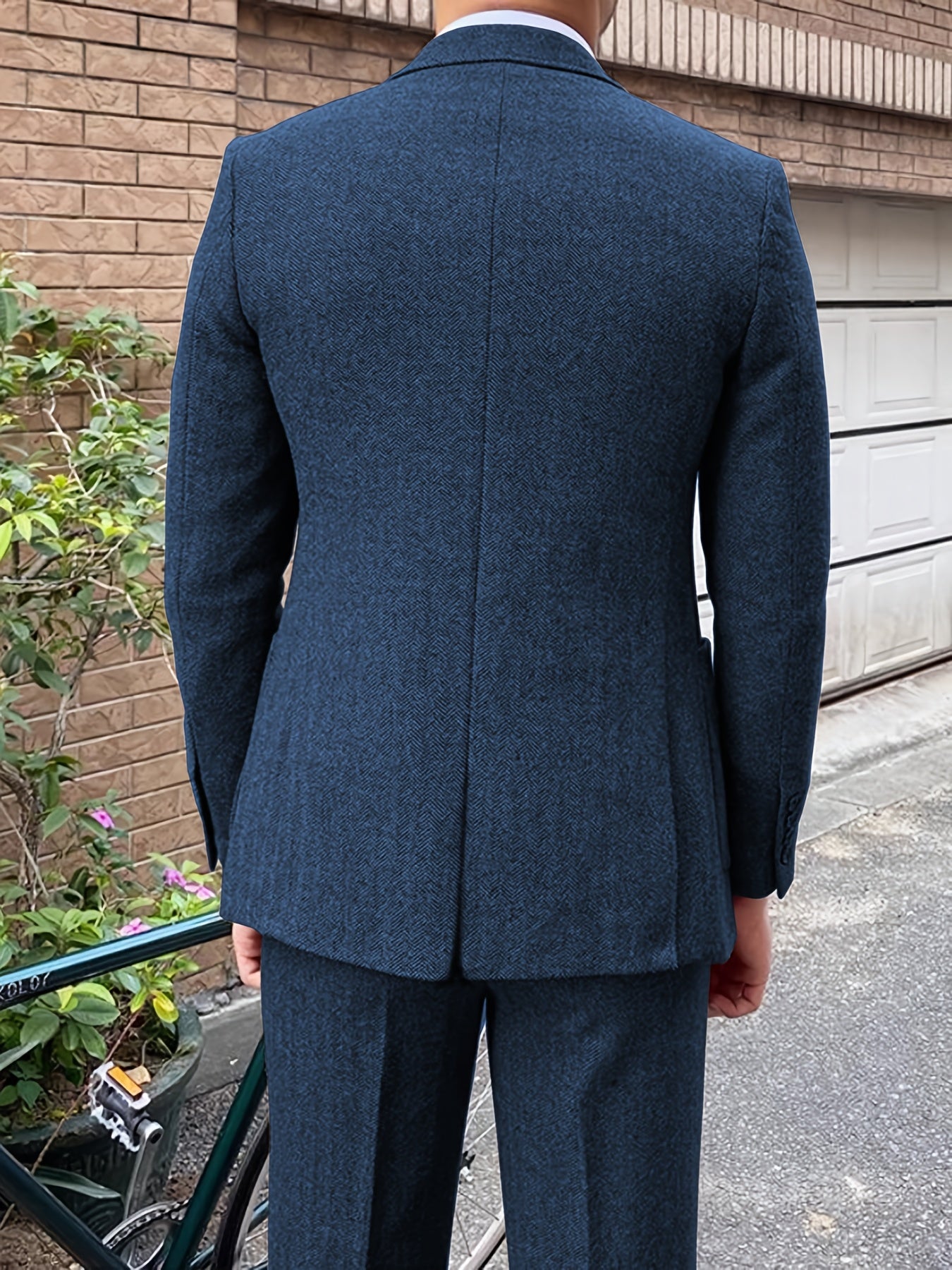 Men's 3 Piece Tweed Suit Wool Blend Herringbone Formal Wedding Party Event Vintage Western Casual Business Workwear Suit