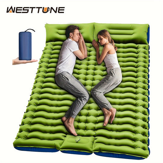Double Sleeping Pad - Self Inflating 4 Inch Extra Thick Mat