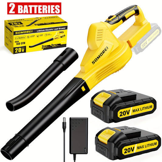 Electric Handheld Cordless Leaf Blower With Two Batteries For Patio And Yard 20V 140 CFM Lightweight Battery Powered