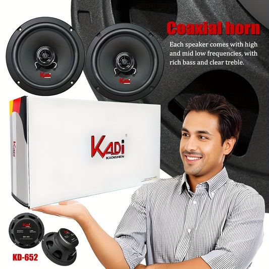 6.5 Inch Car Speakers Coaxial 2 Way 300W Universal Fit All Cars Dome Tweeter High Bass Midrange Easy Installation