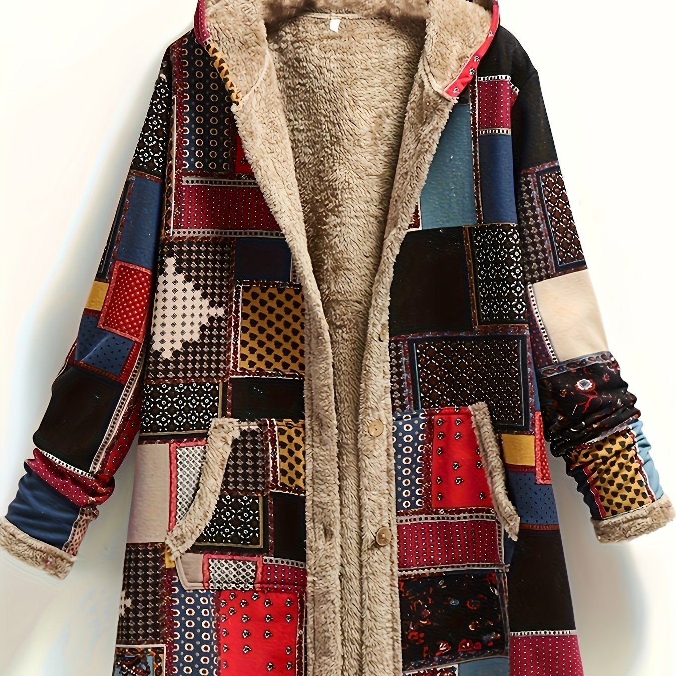 Women'S Plus Size Hooded Jacket With Pockets