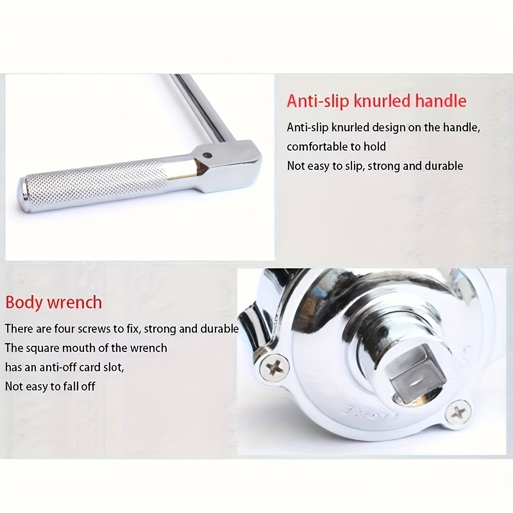Heavy Duty Torque Wrench and Tire Nut Remover Kit 320NM 1/2 Inch Drive with 17mm 19mm 21mm Sockets Secure Hex Bolt Design for Easy Tire Changing Ideal Garage Tool for Most Vehicles Perfect Father's Day Gift