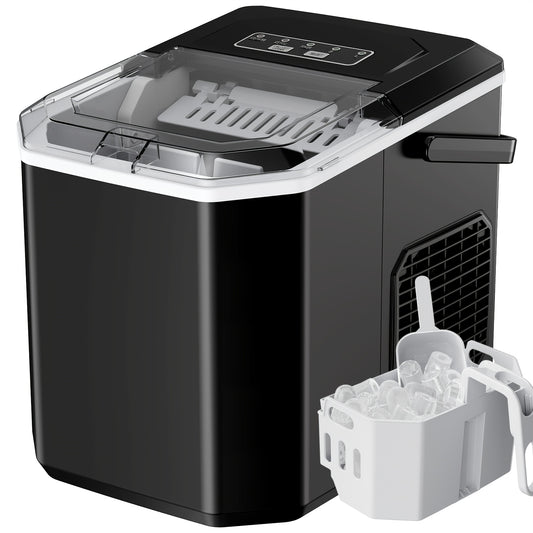 [33/35lb Golden Nugget Ice Maker] 33/35 Pound Golden Nugget Ice Machine And 26 Pound Bullet Ice Machine, Portable Automatic Cleaning Chewing Ice Maker, One Click Operation For Home/kitchen/camping Ice Maker Machine With Baske