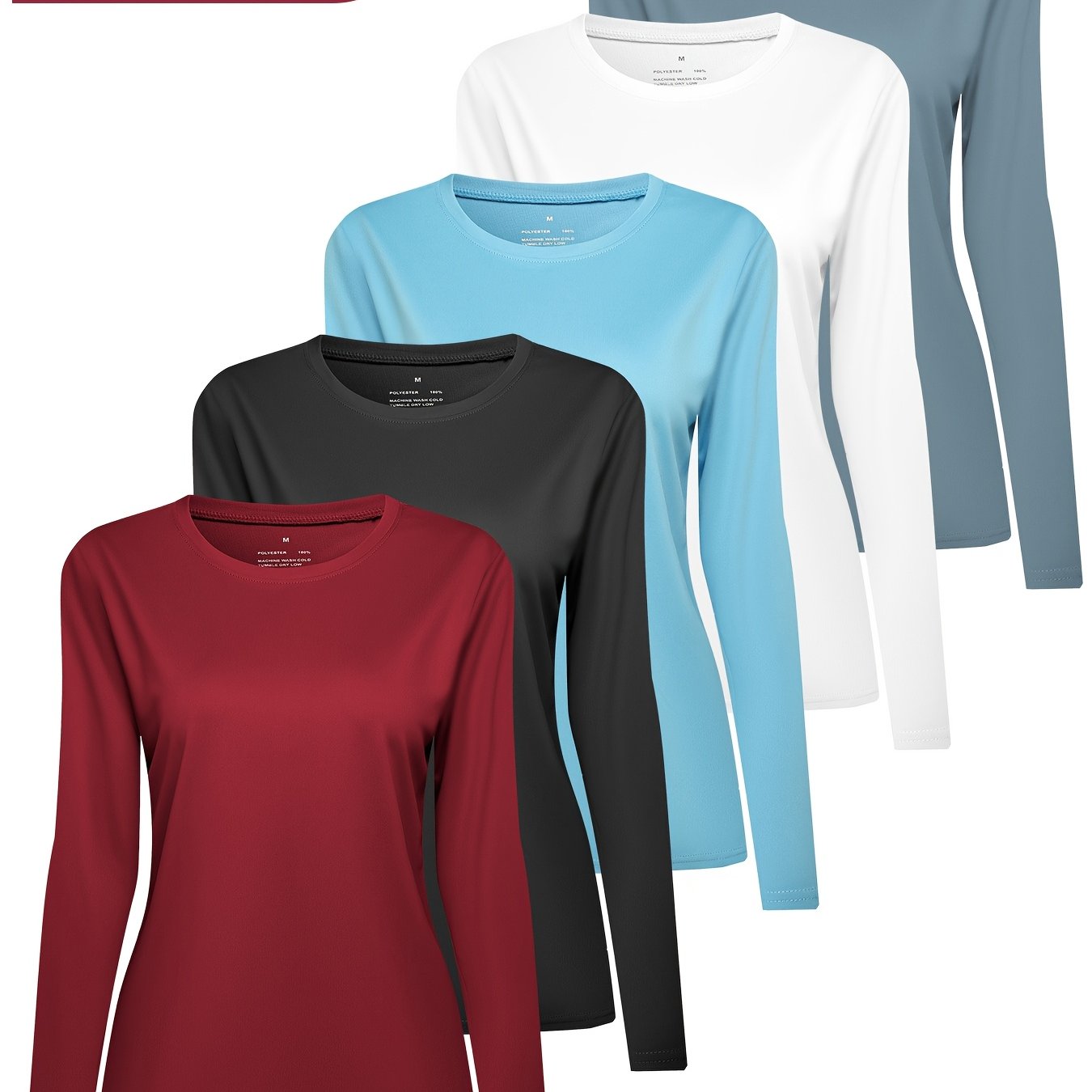 Multi-colour Yoga T-shirt OYGSieg Ladies Long Sleeve Top