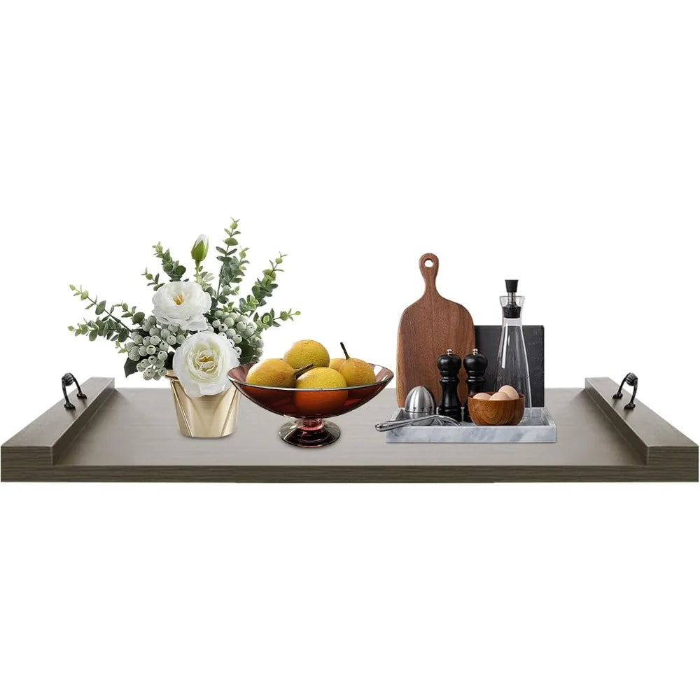 Stove Top Cover Counter Space Top Cover Decorative Tray for Kitchen Extra Thick Laminated Solid Wood Handmade Cookware Workbench