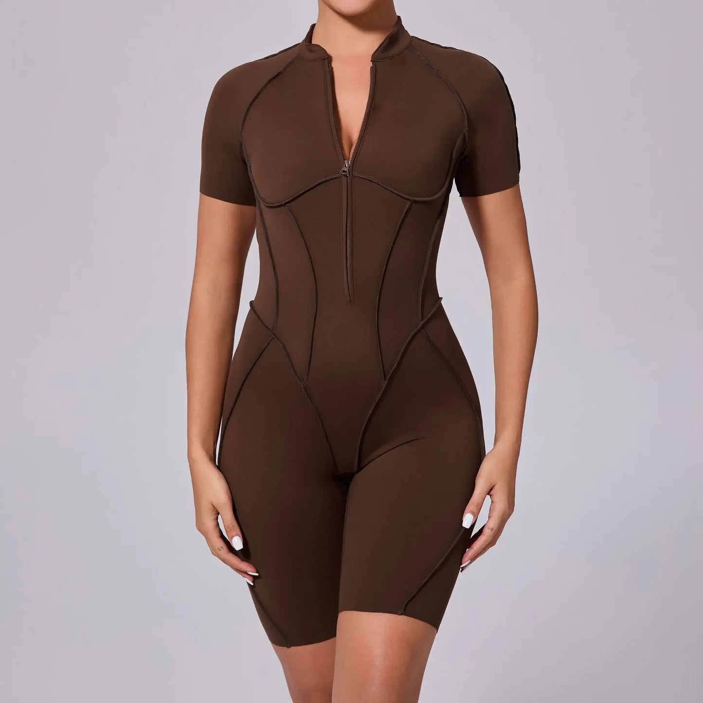 For Women Sports Jumpsuits Sets Fitness Bodysuit Shorts Gym