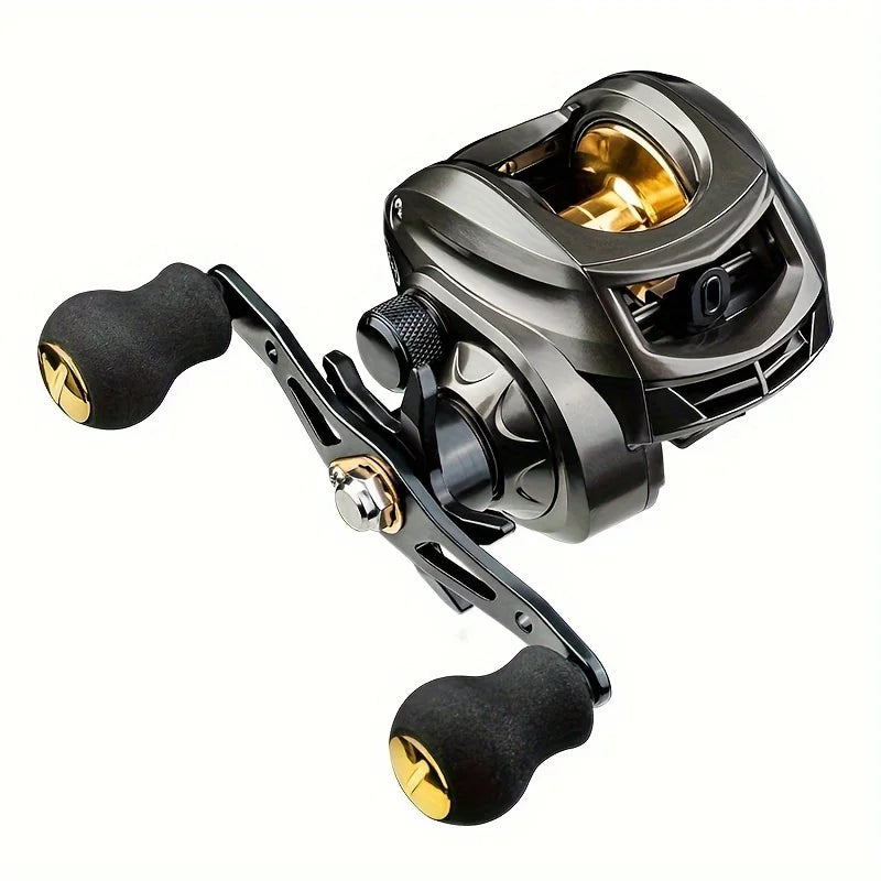 Integrated AK Water Drop Wheel Durable Stainless Steel Left and Right Hand Interchangeable Enhanced Type 7:2:1 Speed Up to Resistance 8kg Ideal for Salty Water and Freshwater Fishing
