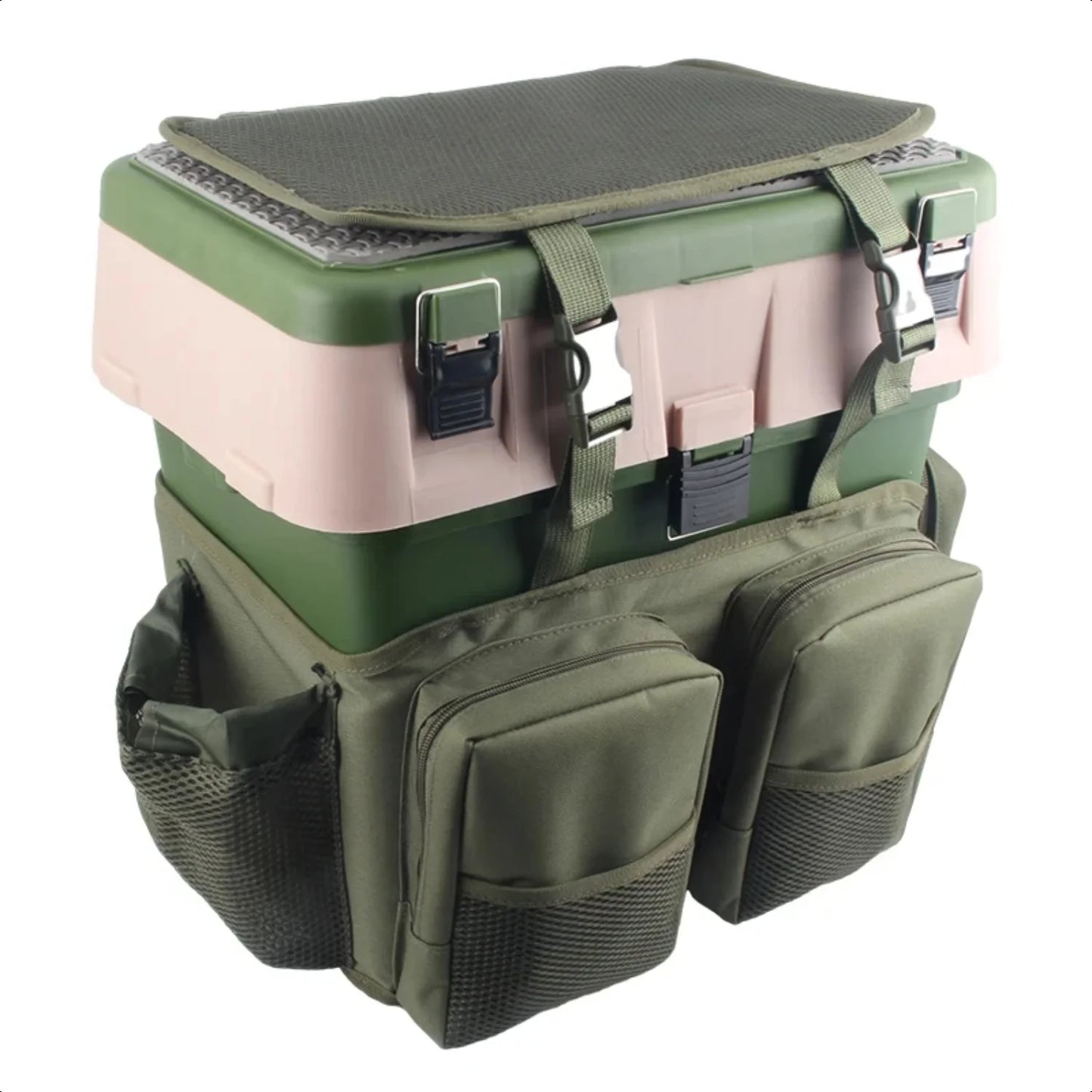 Nylon Fishing Backpack Multifunctional Tackle Case with Lure Storage and Multiple Pockets