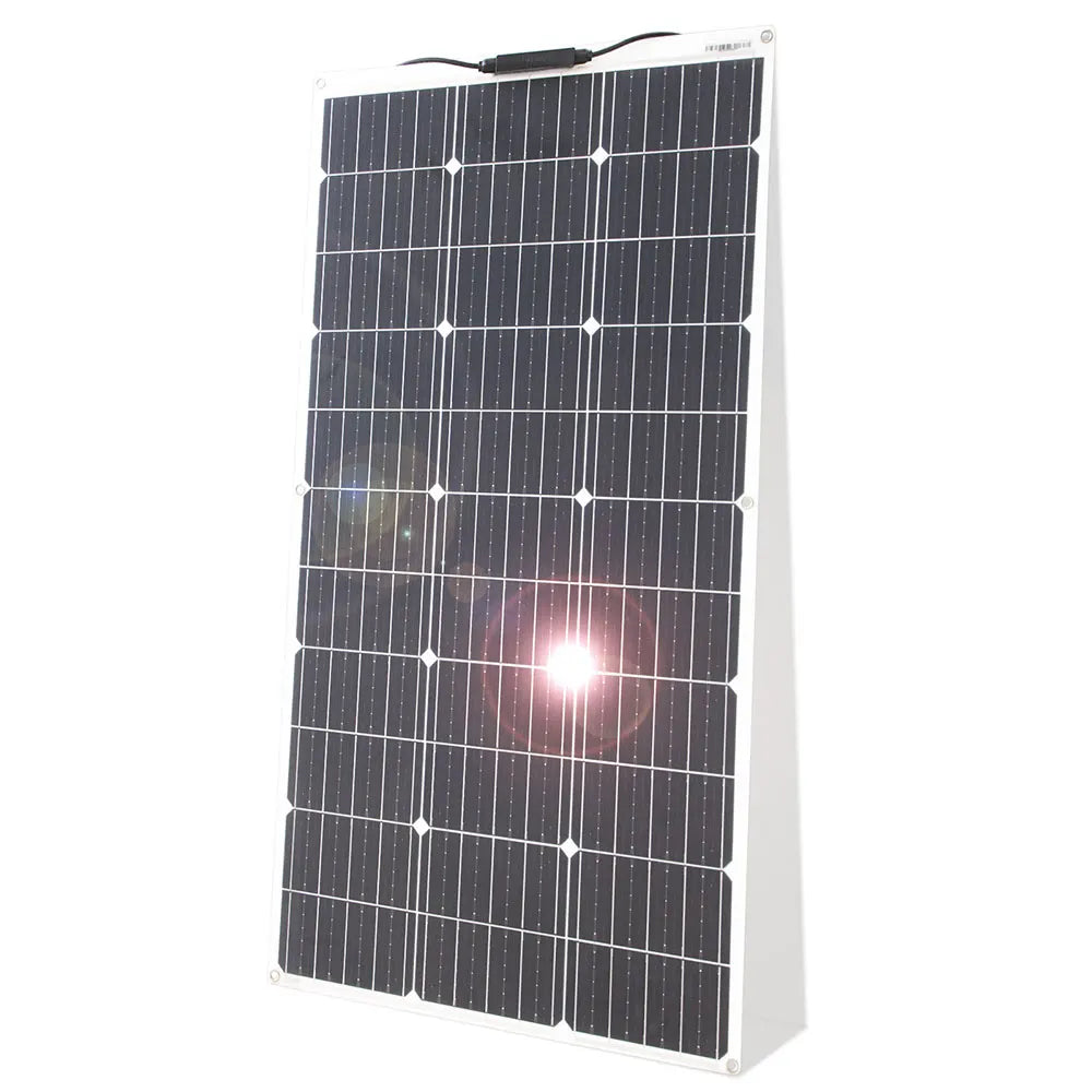 12V Flexible Solar Panel Kit 100W 200W Monocrystalline Waterproof Controller for RV Camping Outdoor