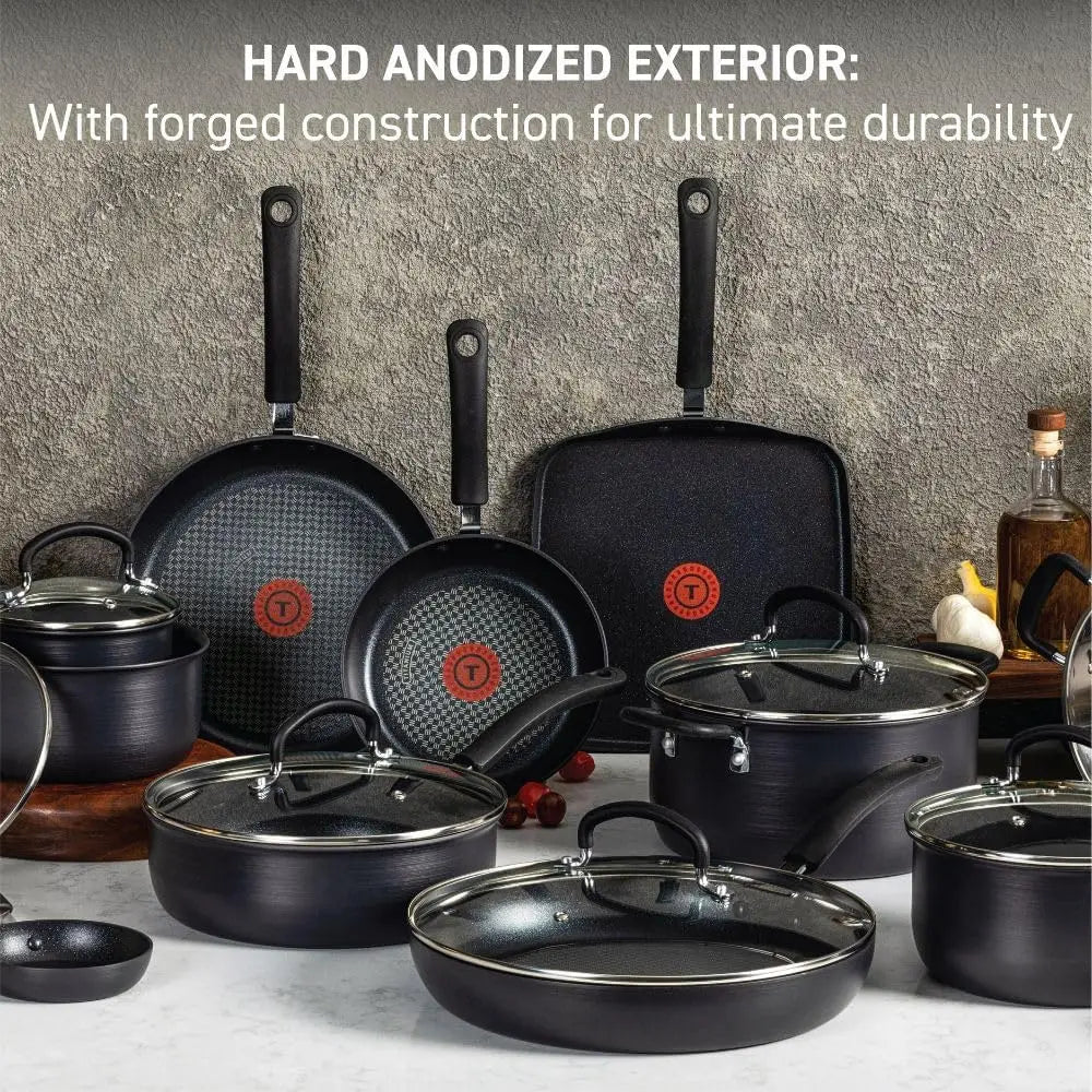 Ultimate Hard Anodized Nonstick Cookware Set 17Piece