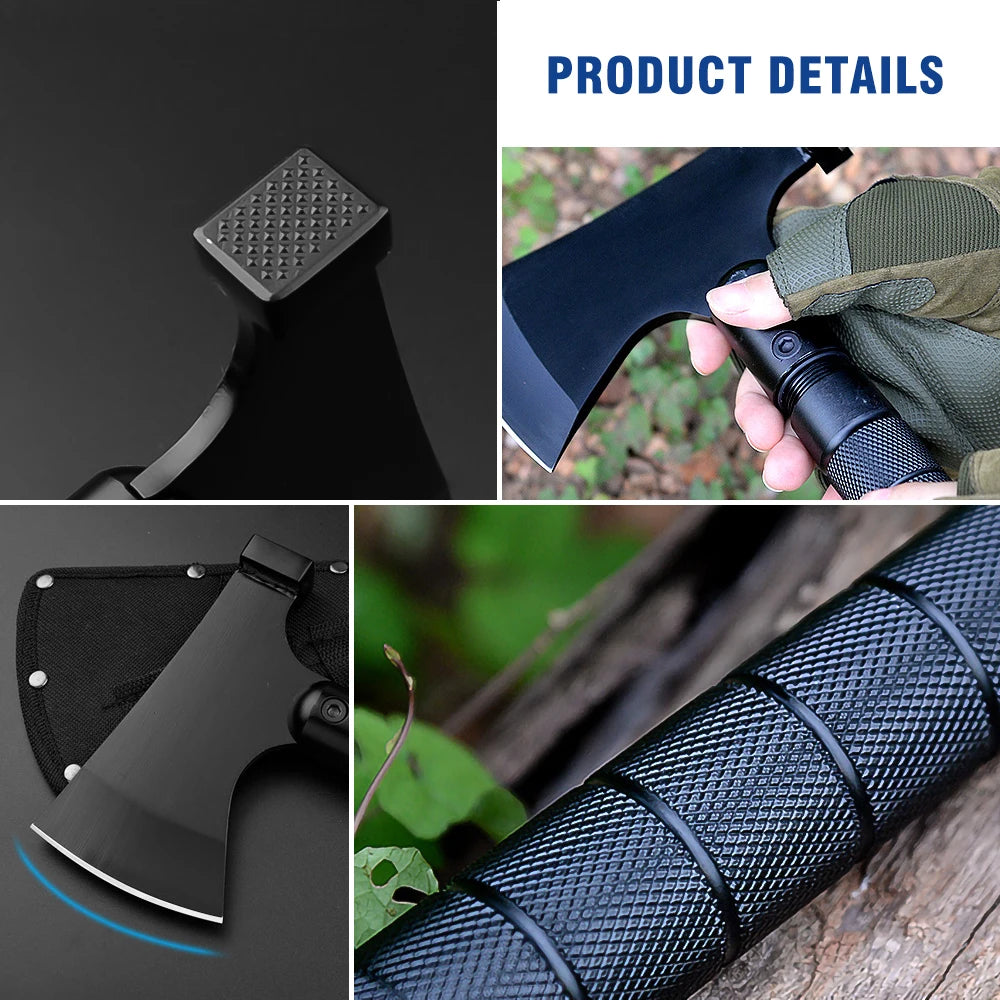 Multi Function Survival Axe Portable Foldable Tactical Tomahawk Outdoor Camping Firewood Chopping Tool Kit