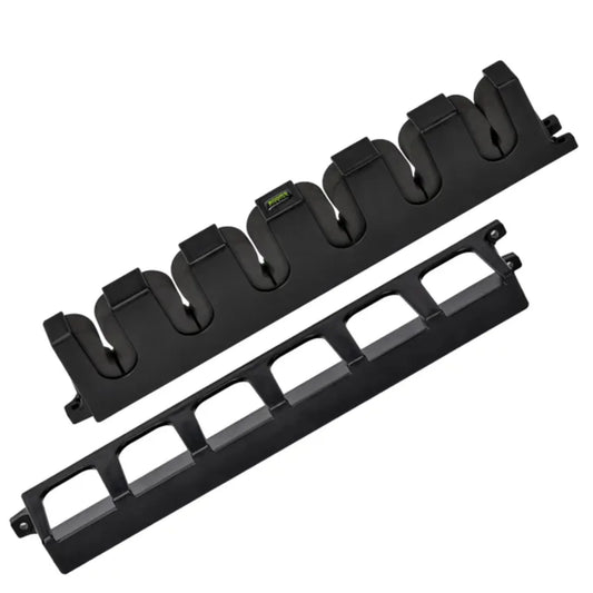 WV2 Vertical 6 Rod Rack Fishing Pole Holder Wall Mount Modular Garage Storage Solution