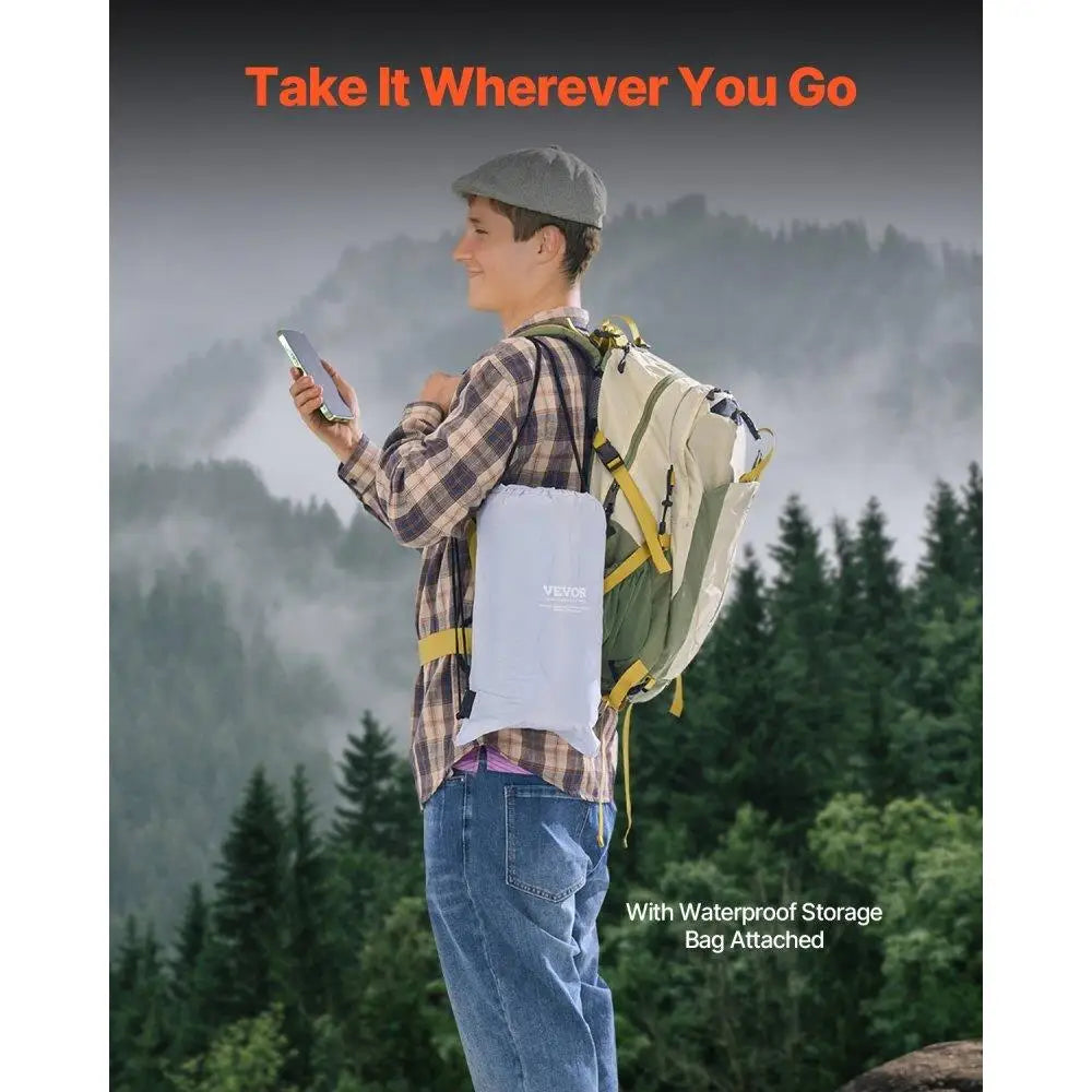 Wearable Camping Blanket 79x59 Outdoor Light Grey Warmth