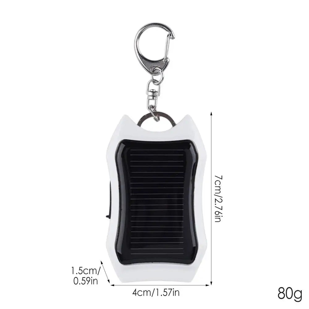 Solar Battery Charger With 3 LED Flashlight And Keychain Portable 1500mAh Mobile Power Rechargeable Power Bank For Cellphone