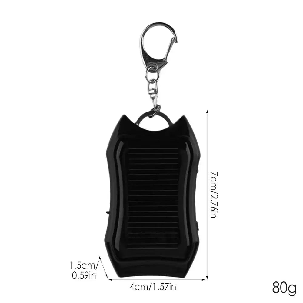 Solar Battery Charger With 3 LED Flashlight And Keychain Portable 1500mAh Mobile Power Rechargeable Power Bank For Cellphone