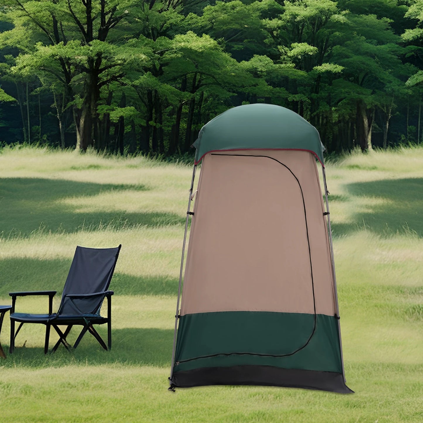 Portable Privacy Shower Tent Outdoor Changing Room Shelter for Camping Hiking Beach Toilet Green