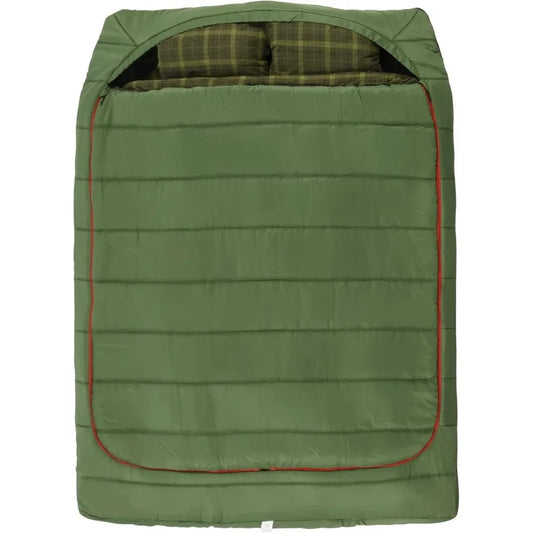 0 Degree Flannel Double Sleeping Bag for Couples and Families Ideal for Camping and Hiking in All Seasons