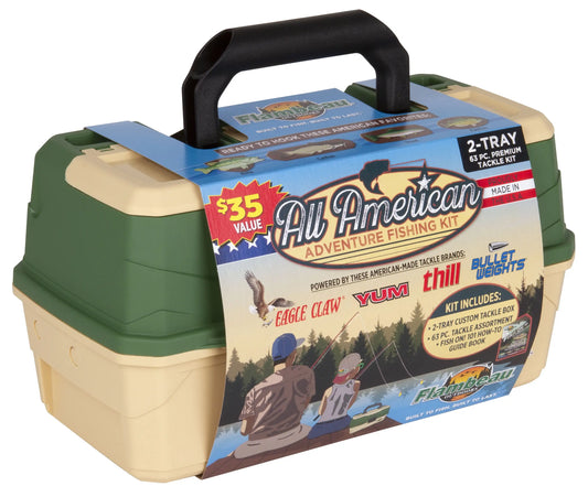Outdoors Fishing Tackle Box and Bait Storage Kit with Two Tray Design