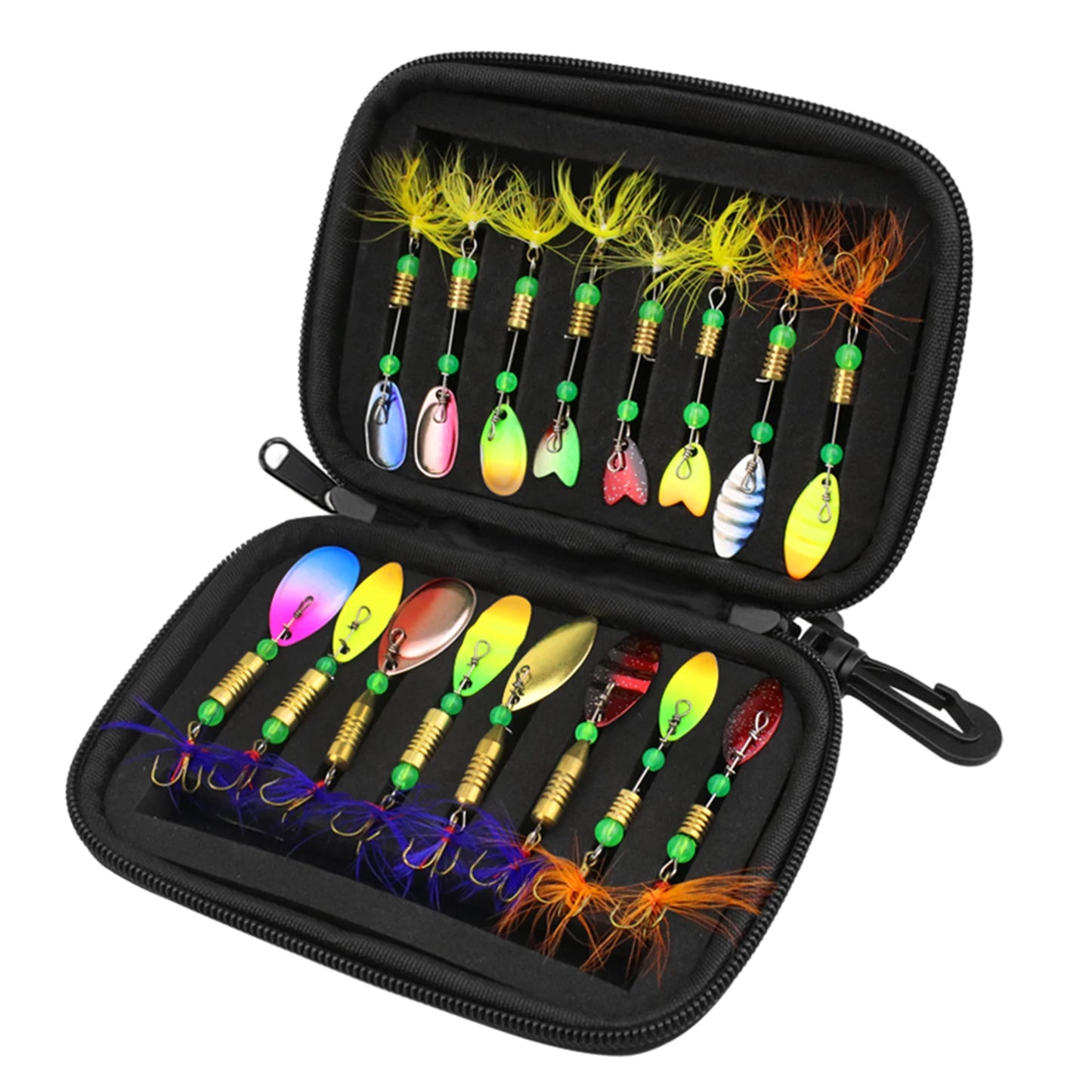 16pcs Fishing Spoons Lures Metal Baits Set for Trout Bass