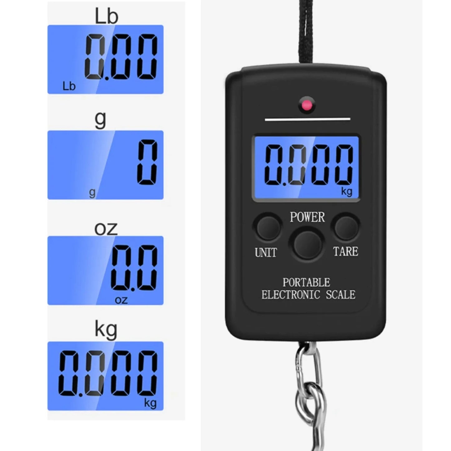 Portable 40Kg 10g Digital Hanging Scale Electronic Fishing Travel Pocket Scale Luggage Weight Tool