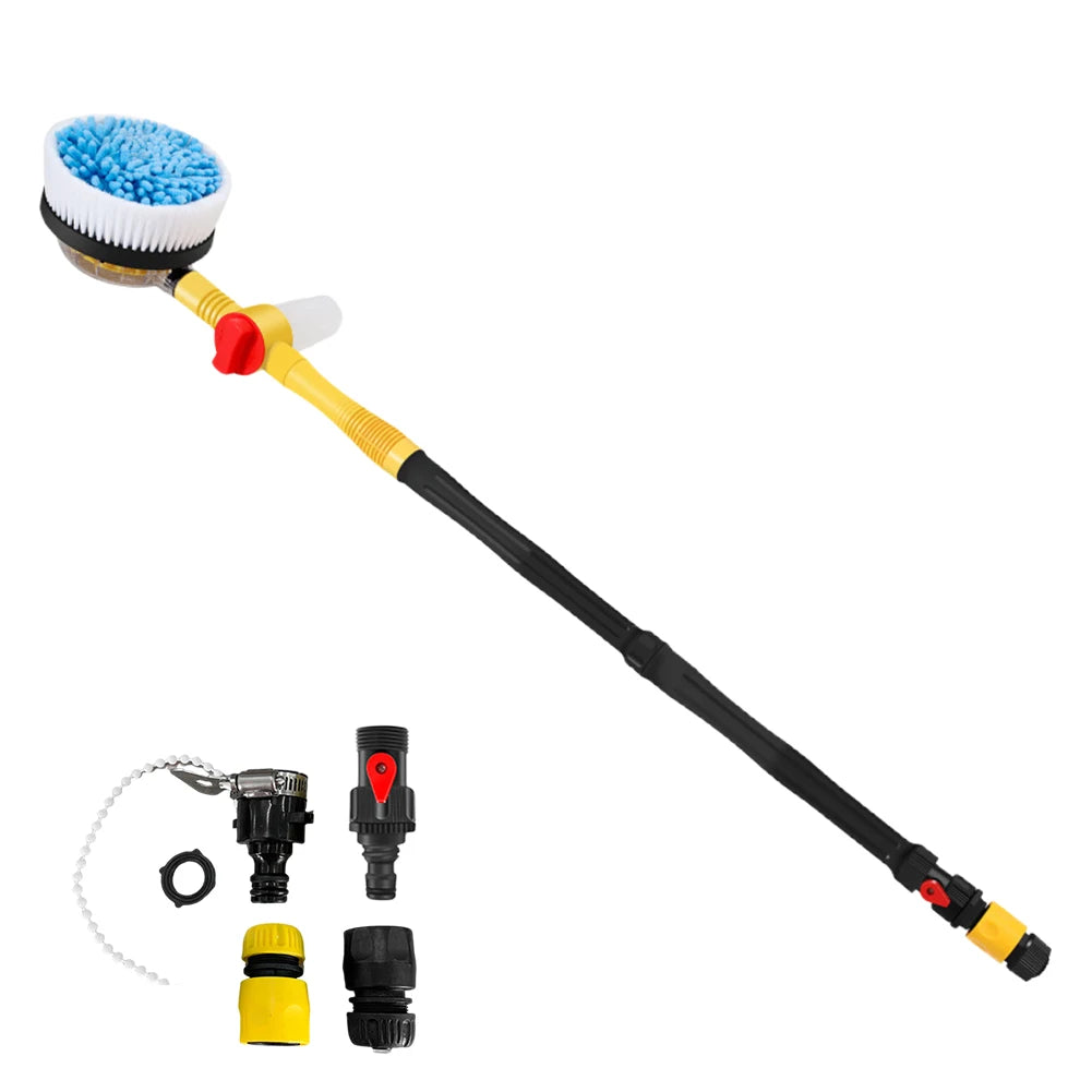 Car Cleaning Brush Car Wash Foam Brush  Adjustable Spray Foam Rotating Brush
