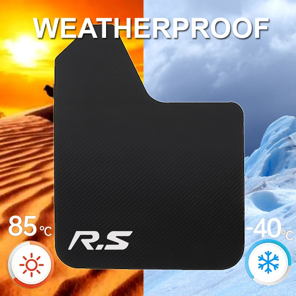 Universal Rally Style Mud Flaps fits most Cars Light Trunks and SUVs  in Red or Black