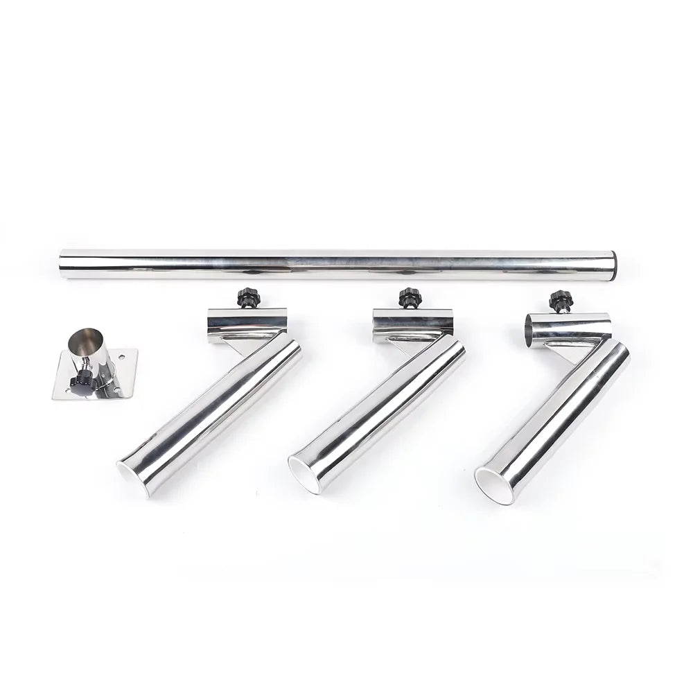 Stainless Steel Three Rod Holder Adjustable Fishing Boat Tree Type Rod Holder Rocket Launcher