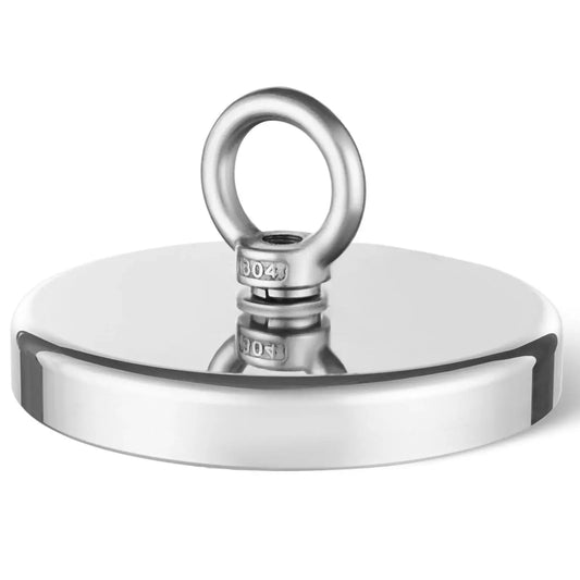 1300 Pounds Strong Fishing Magnet Kit Single Sided Pull Force with Rope and Carabiner