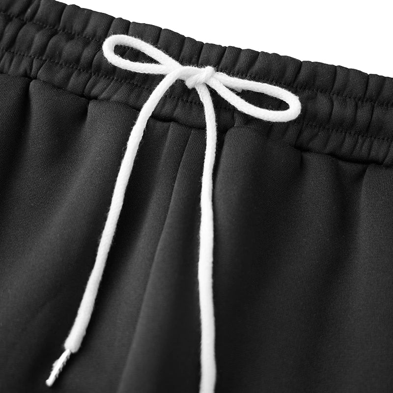 Men s Stylish Fleece Jogger Pants with Drawstring Waistband Solid Color