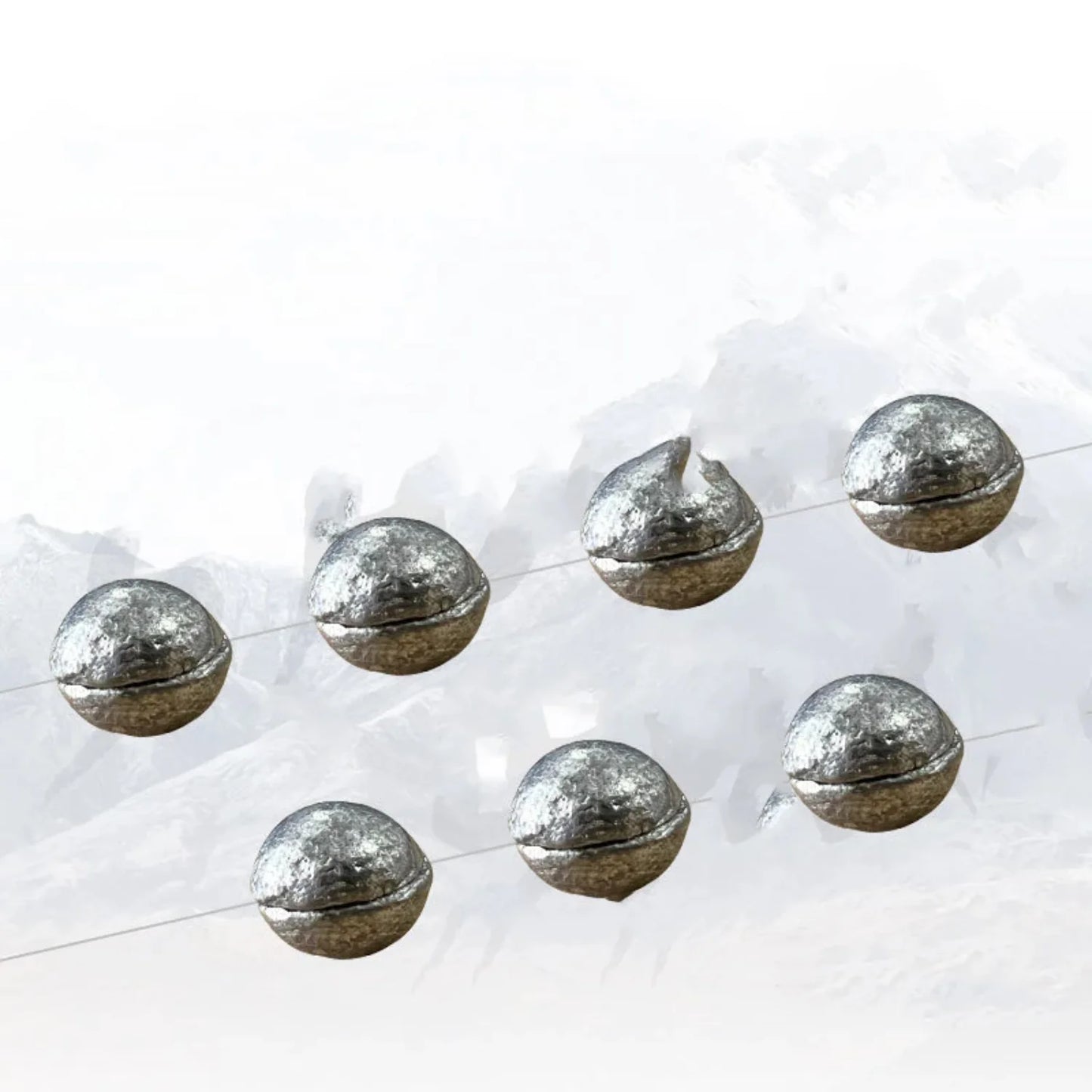 110 Pieces Premium Split Shot Fishing Weights Mixed Pack Round Removable Fishing Leads 5 Sizes