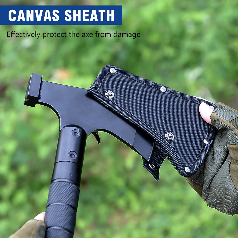 Multi Function Survival Axe Portable Foldable Tactical Tomahawk Outdoor Camping Firewood Chopping Tool Kit