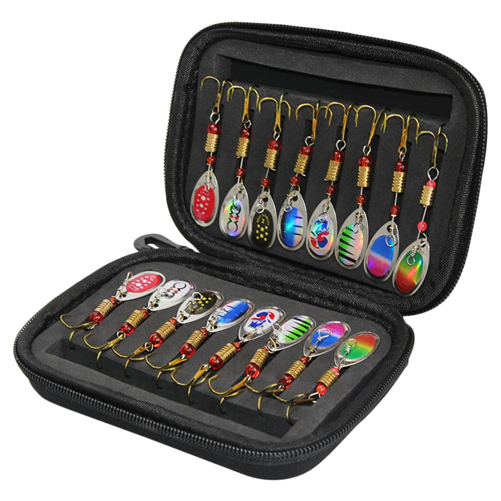 16pcs Fishing Spoons Lures Metal Baits Set for Trout Bass