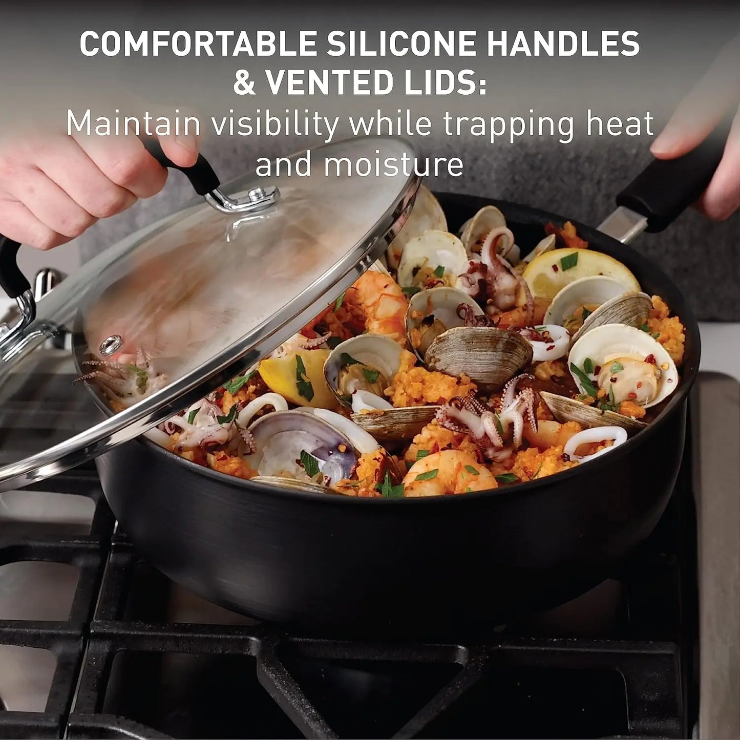 Ultimate Hard Anodized Nonstick Cookware Set 17Piece
