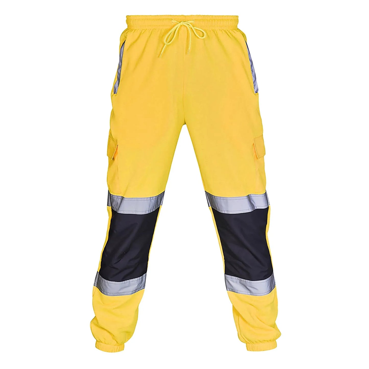 Reflective Stripes Strips Pants Men Work Trousers Hi Vis