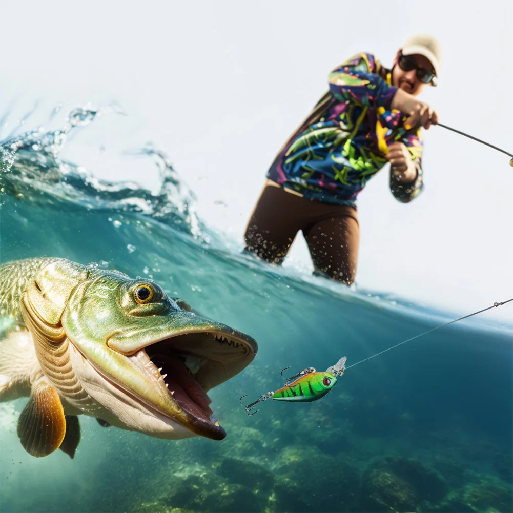 24 Days Fishing Lures Set Advent Calendar Gift for Fishing Lovers and Enthusiasts