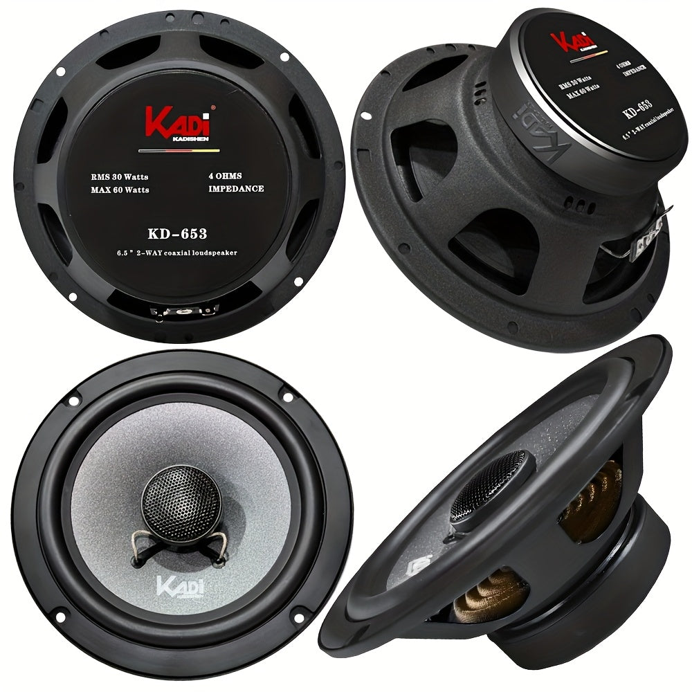 6.5 Inch Car Speakers Coaxial 2 Way 300W Universal Fit All Cars Dome Tweeter High Bass Midrange Easy Installation