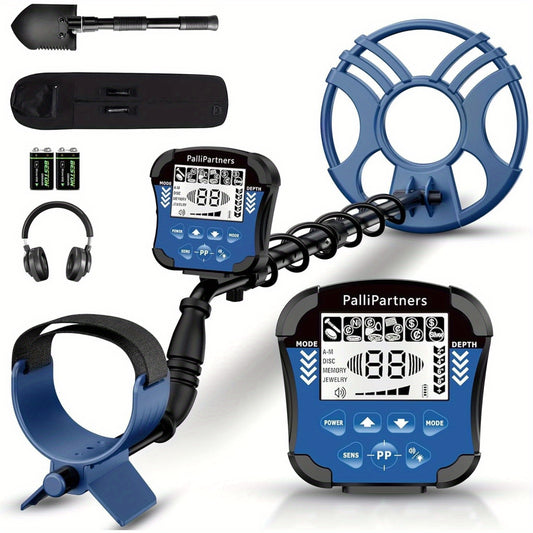 Adult Metal Detector Professional High-Precision Golden Detector Backlit Lcd Display Screen 5 Modes Advanced Dsp Chip 12 Inch Coil Including Battery 970 Blue Free Shipping