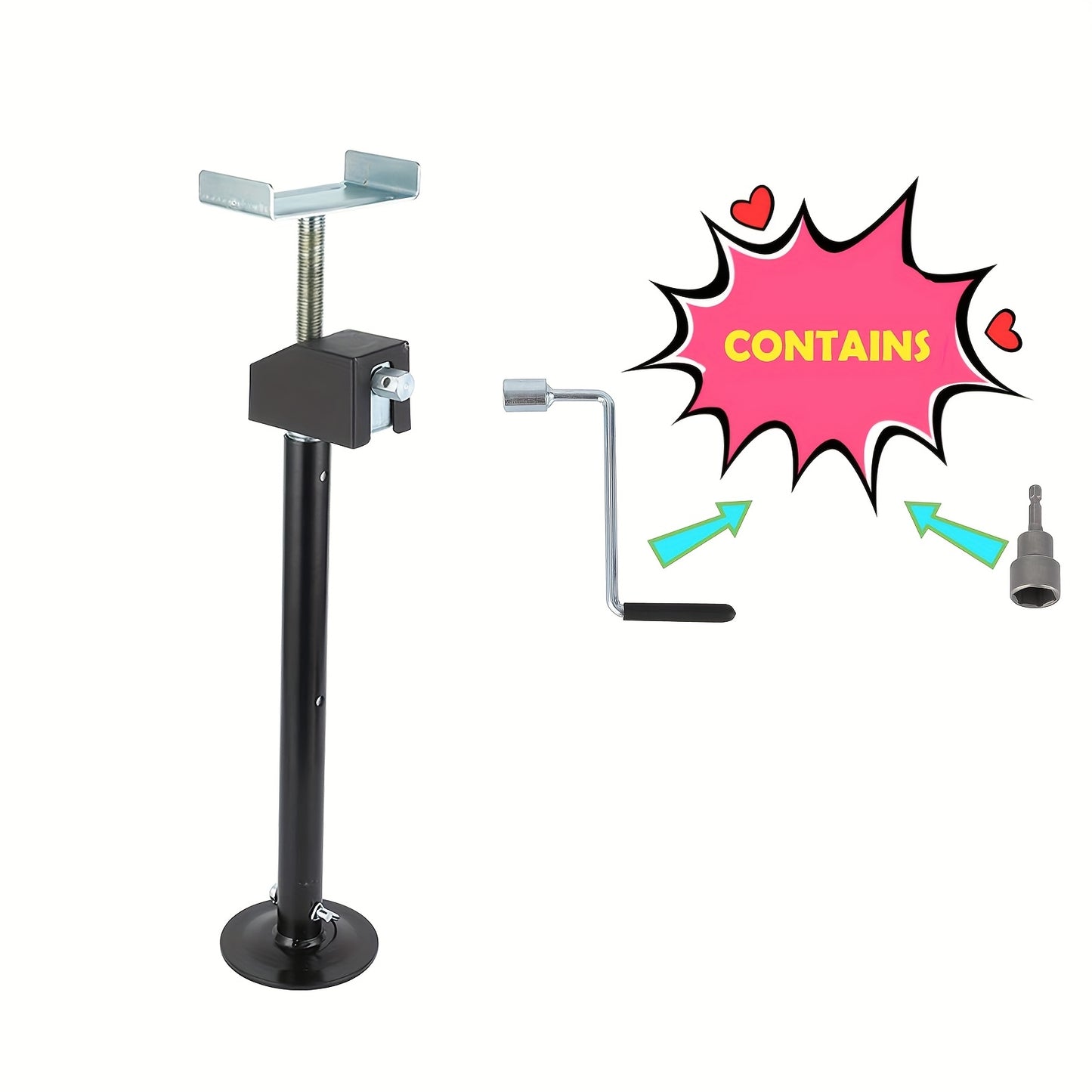 Heavy Duty 5000lbs Quick Lift RV Stabilizer Jacks 2PCS Steel Step Trailer Stand